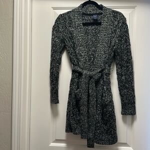 Heathered Gray GAP Long Sweater Cardigan